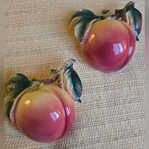 Vintage Napco Japan Peach Wall Art